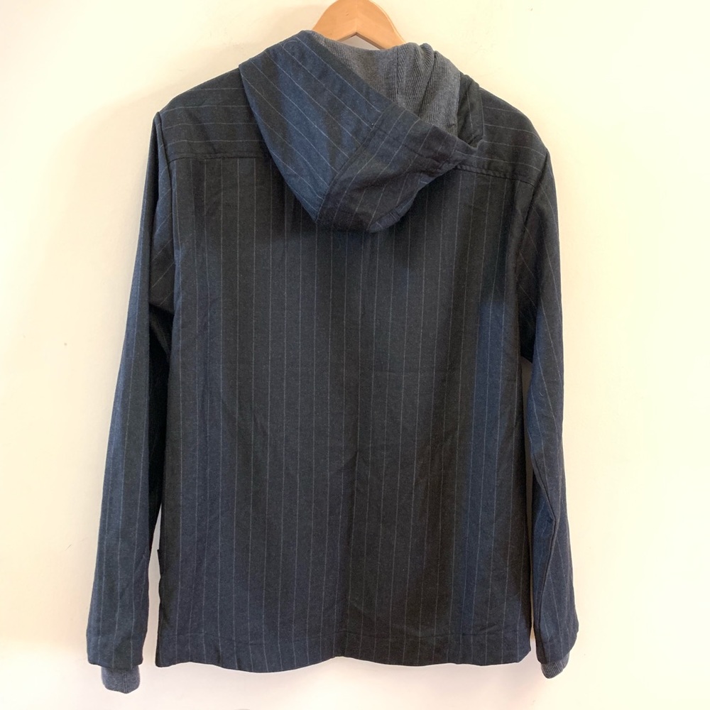 Betabrand Gray Pinstripe Executive Hoodie Medium - Picture 5 of 6